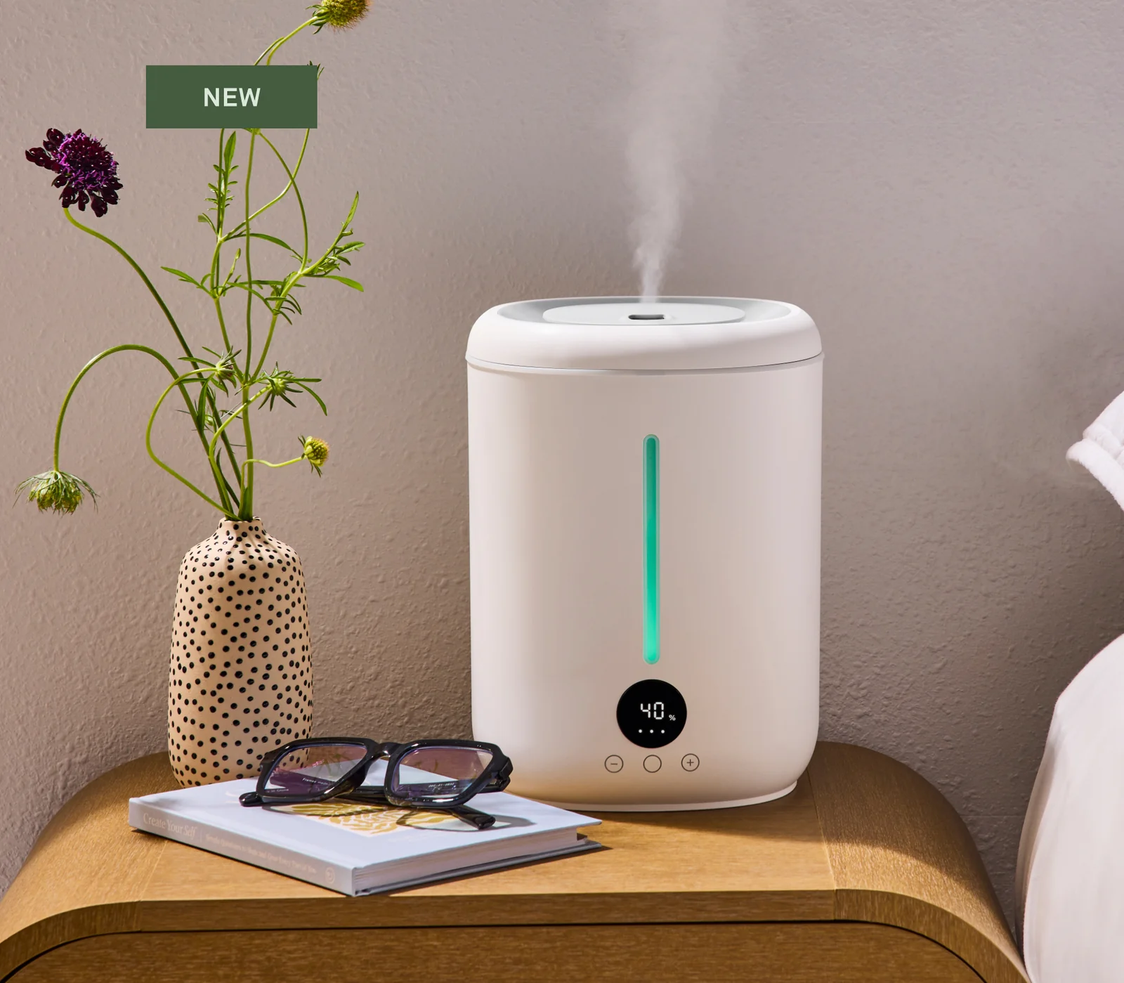 Glow Humidifier on nightstand